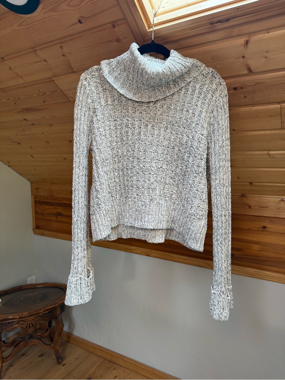 Cozy Cream Marled Turtleneck Sweater - Free People